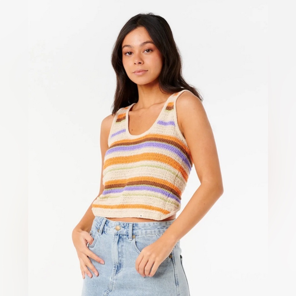 Rip Curl Cala Nights Knit Crop Top Size M (#3)New